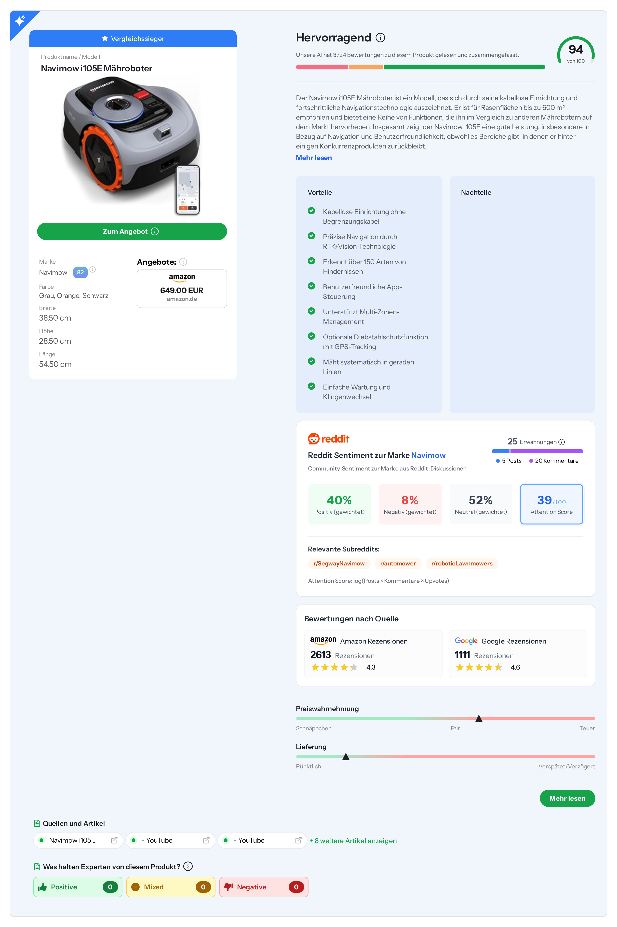 Live-Beispiel: Produktdetailseite mit TRUFL Score
